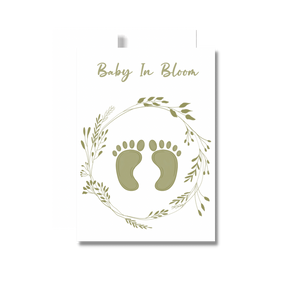 Baby In Bloom Baby Boy Greeting Card, Baby Feet