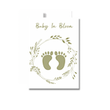 Baby In Bloom Baby Boy Greeting Card, Baby Feet