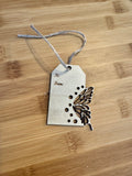 Butterfly Wooden Gift Tag